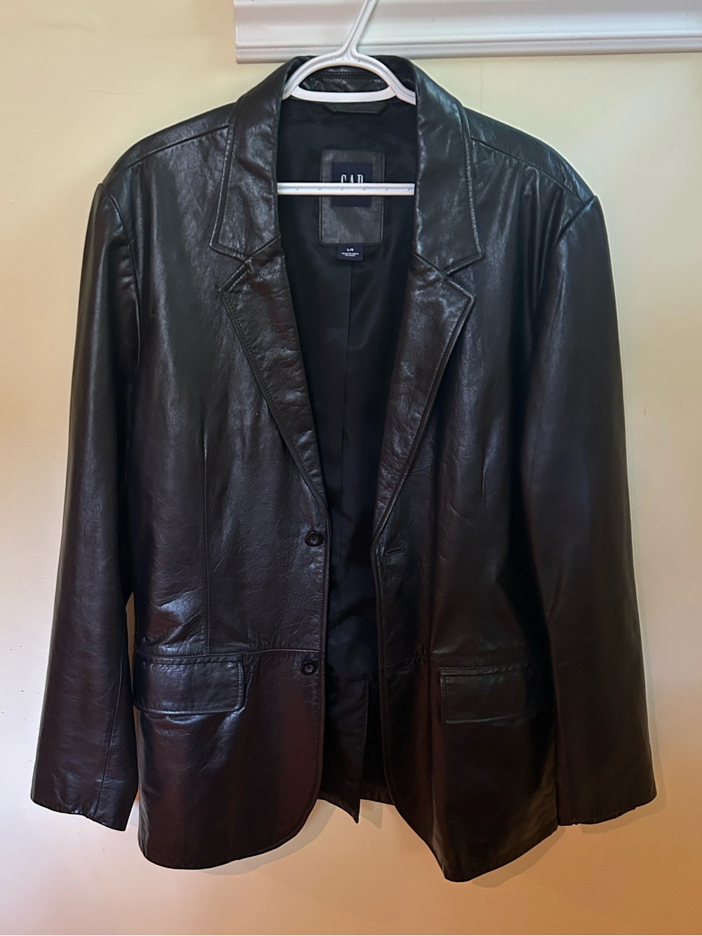 GAP Black Leather Blazer